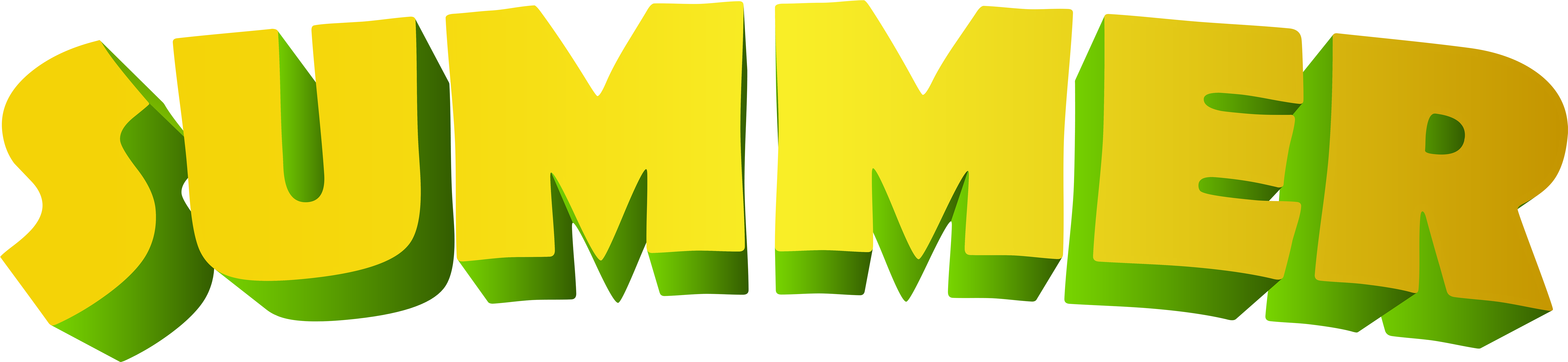 Summer Text Png Clip Art (8000x1969), Png Download