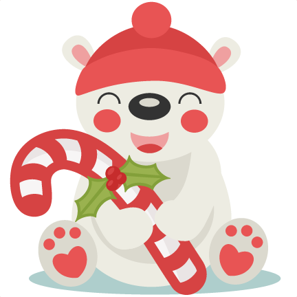 Christmas Polar Bear Svg Scrapbook Cut File Cute Clipart Christmas Polar Bear Clip Art Full Size Png Download Seekpng