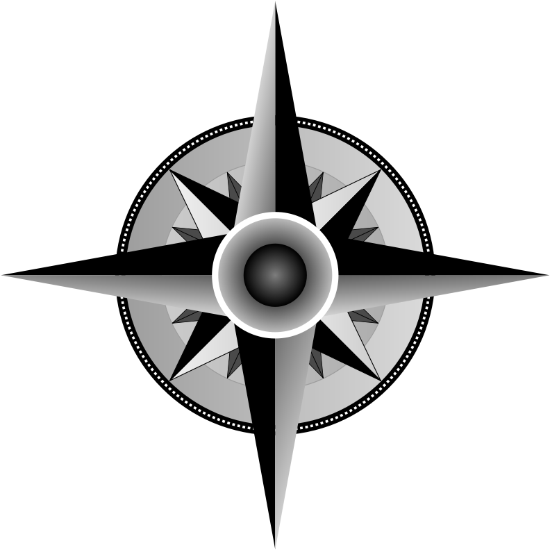 Compass Rose Clip Art - Cardinal Direction (800x800), Png Download