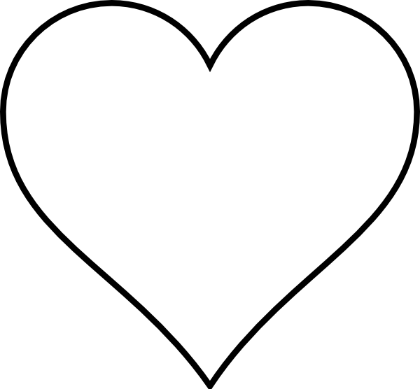 White Heart Clipart Png - Heart Transparent (600x556), Png Download