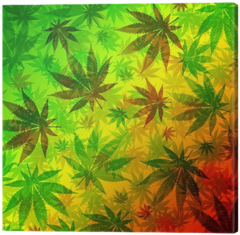 Marijuana Cannabis Leaves Pattern Canvas Print • Pixers® - Marijuana Cannabis Leaves Pattern Throw Blanket (400x400), Png Download