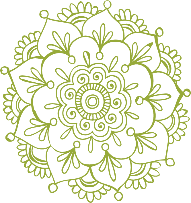 Henna Design - False Mandala Wall Decal Namaste Indian Lotus Flower (800x800), Png Download