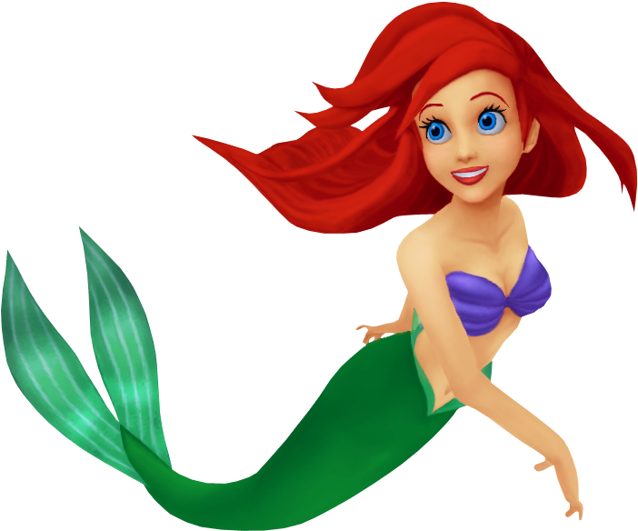Disney Princess Images Ariel In Kingdom Hearts I And - Ariel Kingdom Hearts (701x583), Png Download