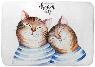 Watercolor Cute Isolated Cat Ilustration - Love You (400x400), Png Download