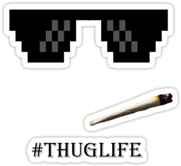 Thug Life Glasses&quot - Snap Lens Thug Life (375x360), Png Download