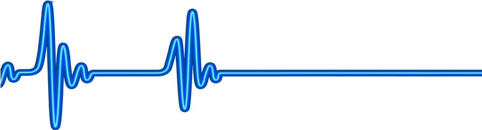 Blue Heart Rate Png (980x350), Png Download