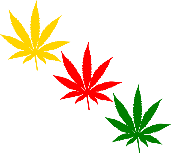 Orange Marijuana Leaf Clipart Kid - Marijuana Leaf Clip Art (600x535), Png Download