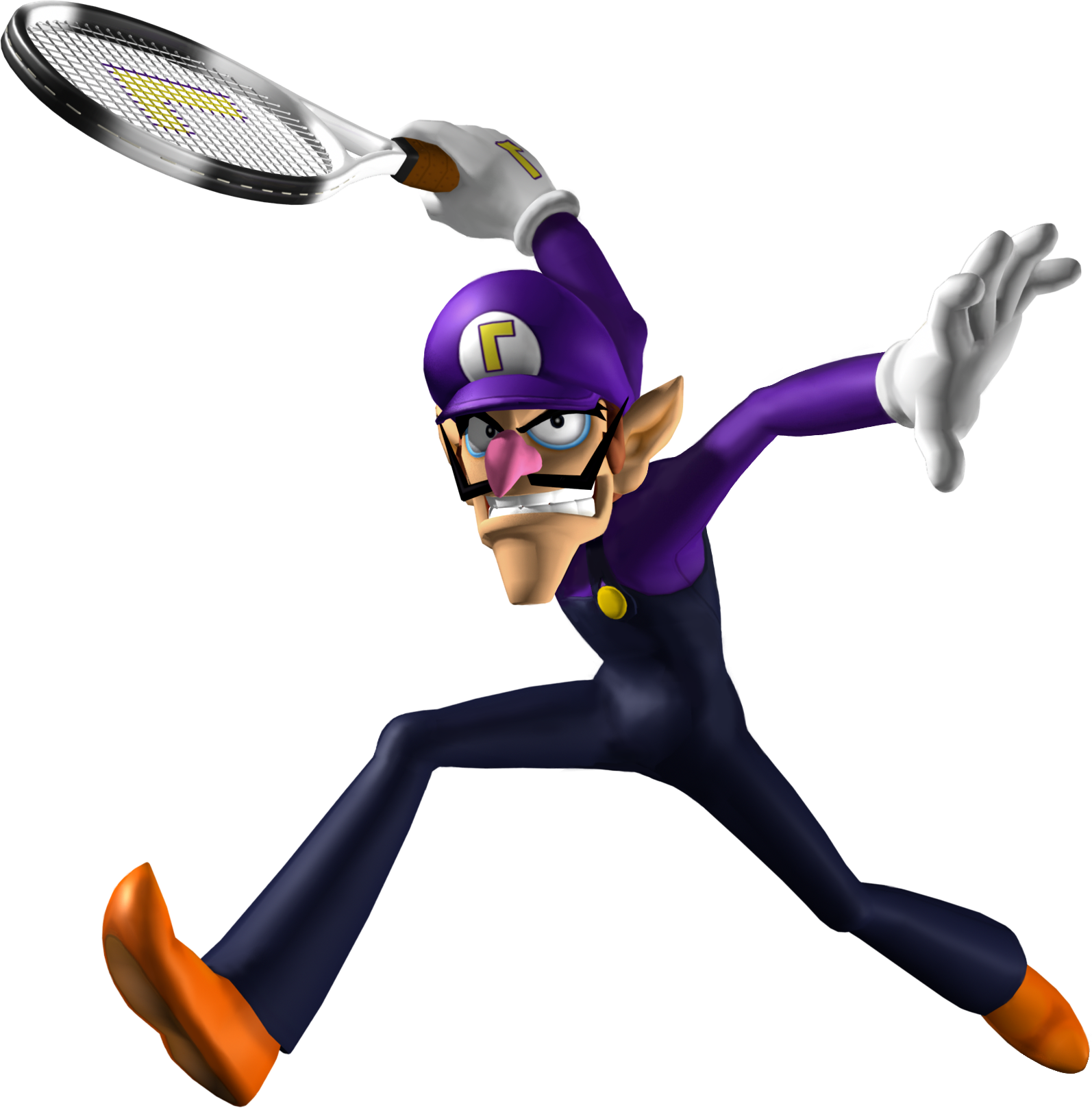 Png Of Waluigi (1594x1617), Png Download