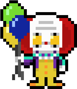 Pennywise 8bit - Penny Wise Pixel Art (430x390), Png Download