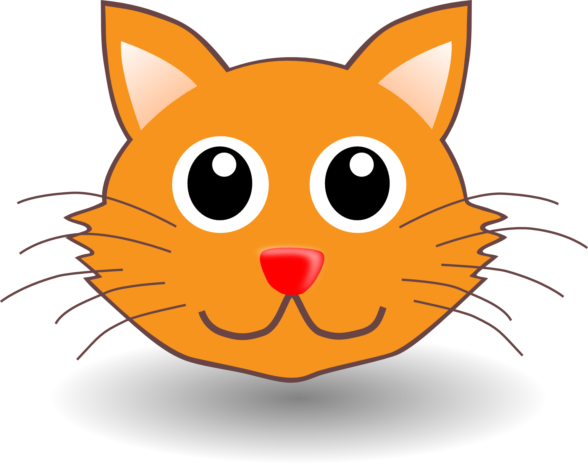 Cat 001 Face Cartoon - Cat Face Clipart (800x631), Png Download