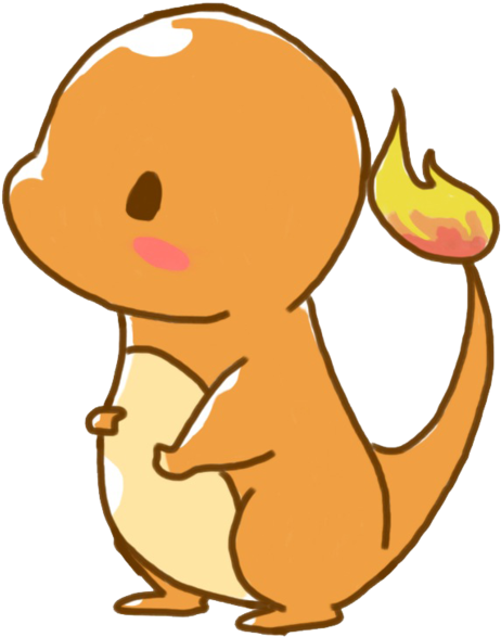 Cute Charmander Drawing (480x590), Png Download