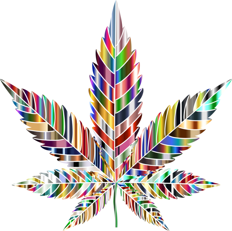 Cannabis Work Of Art Leaf Psychedelic Drug - Construction Paper (751x750), Png Download