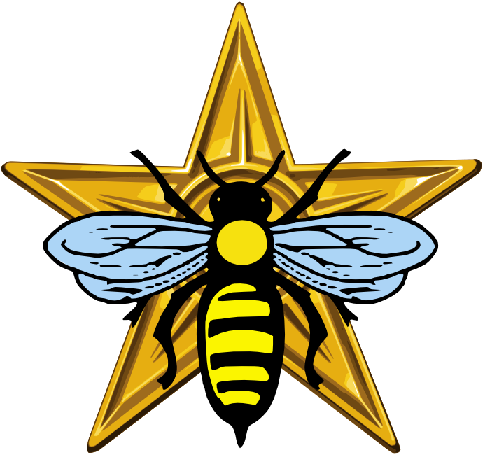 Barnstar Of Busy Bee - Bee (690x650), Png Download
