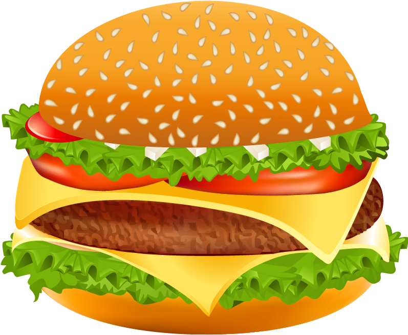 Hamburger - Cheeseburger Clipart (853x713), Png Download