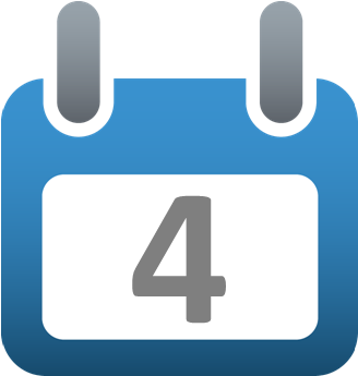 May 4 Calendar Icon - 4 Calendar Icon Png (327x453), Png Download