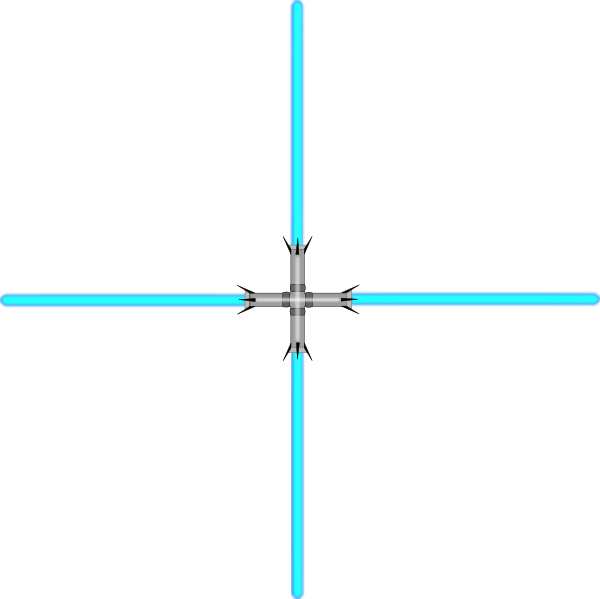 Four Clippings Of Lightsaber - Gif Of Lightsabers Transparent (600x599), Png Download
