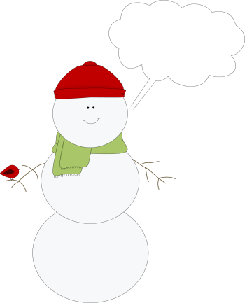 Christmas Snowman Callout Clip Art - Christmas Call Outs (350x433), Png Download