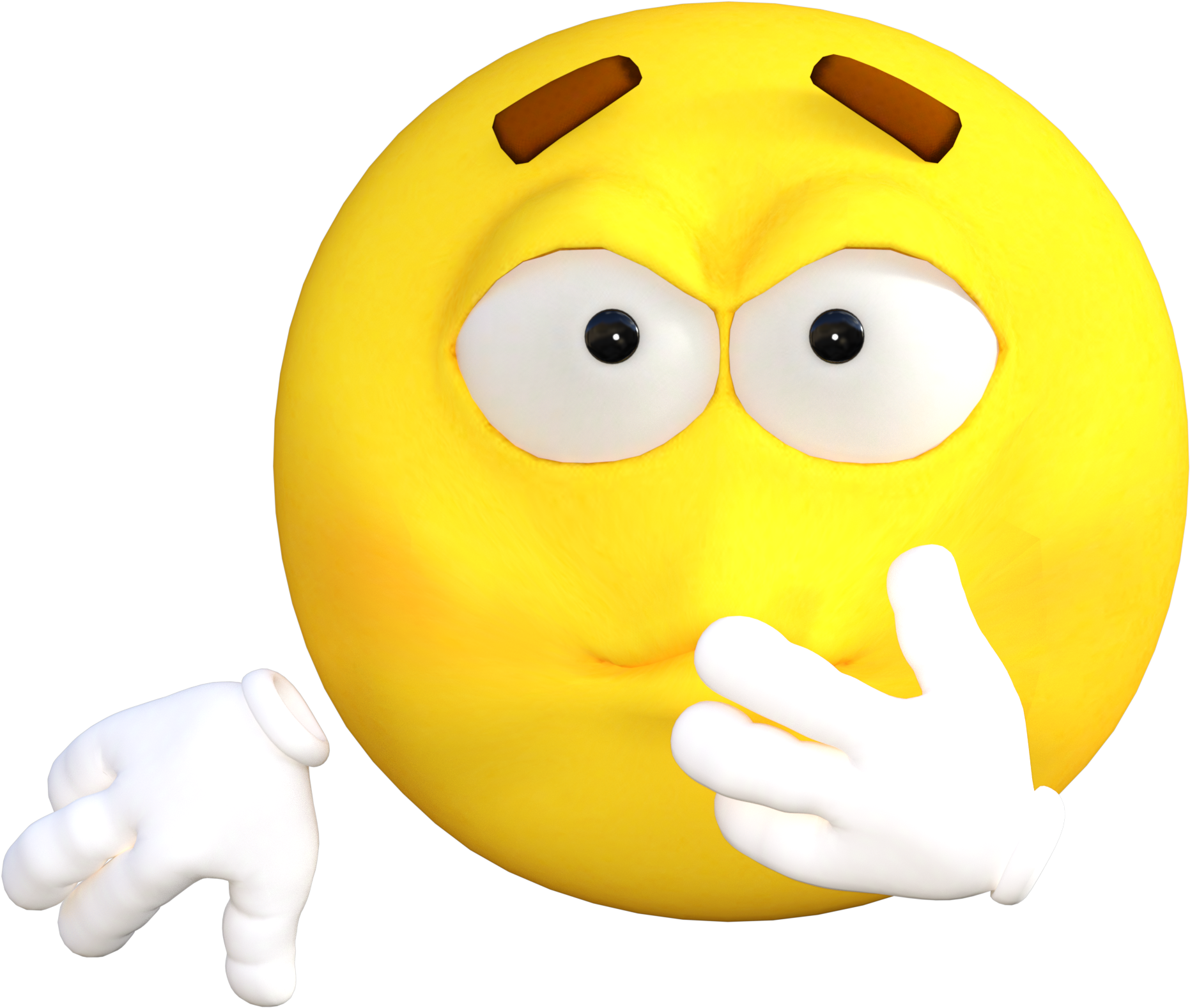 Embarrassed Emoticon - Cute Emojis (3000x2000), Png Download