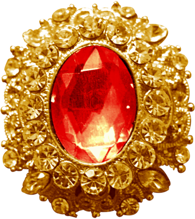 Gold Pendant Ruby By Dori Stock - Gold Pendant Png (400x450), Png Download