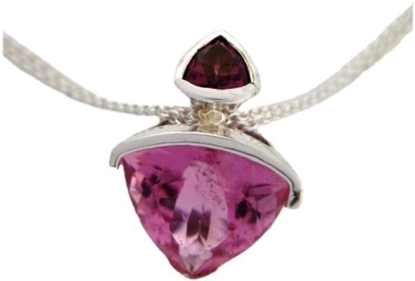 Pink Tourmaline Pendant - Locket (600x600), Png Download