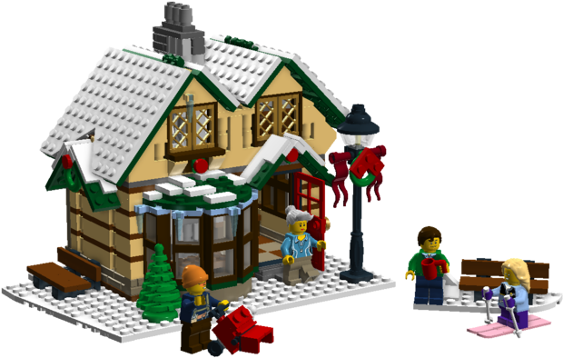 Winter Village Book Store - Lego Winter Village 2018 (640x414), Png Download