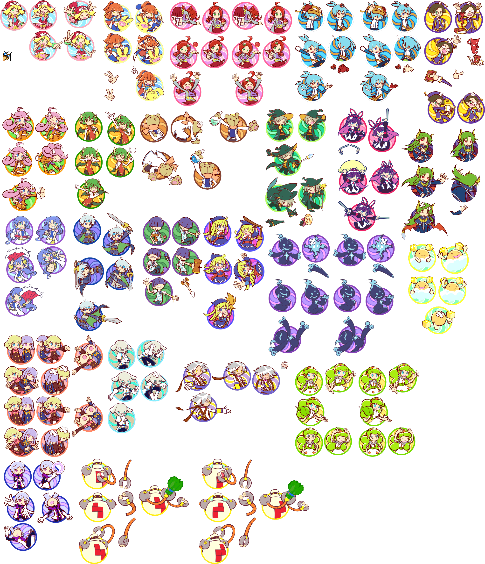 Click For Full Sized Image Character Heads - Puyo Puyo Character Select (2019x2344), Png Download