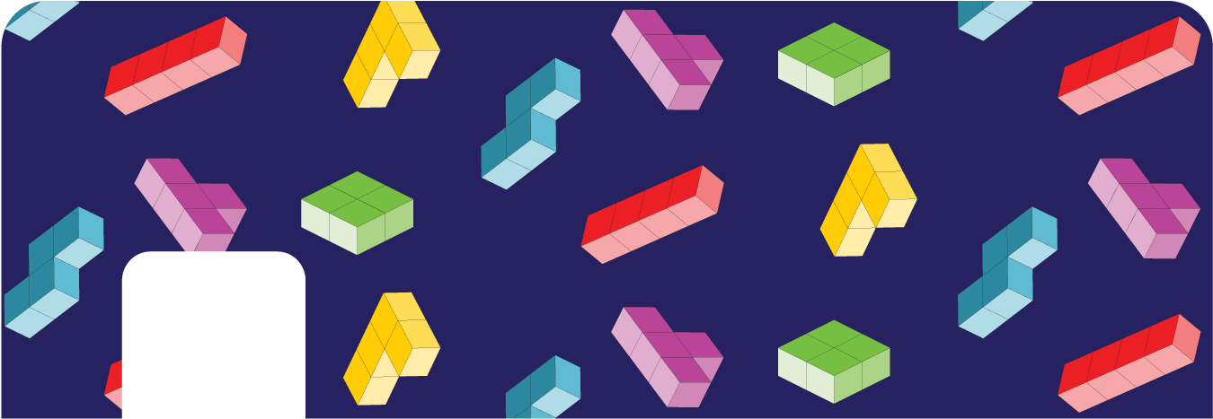 Tetris Pattern - Tetris (1500x600), Png Download