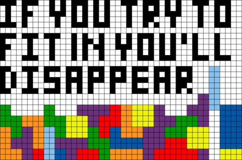 Tetris Pixel Art (480x317), Png Download