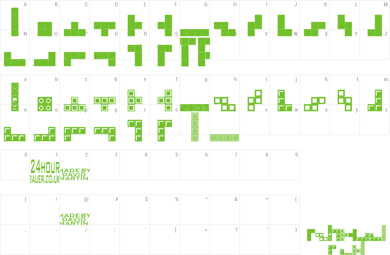 Font Tetris Blocks Preview - Number (1300x850), Png Download