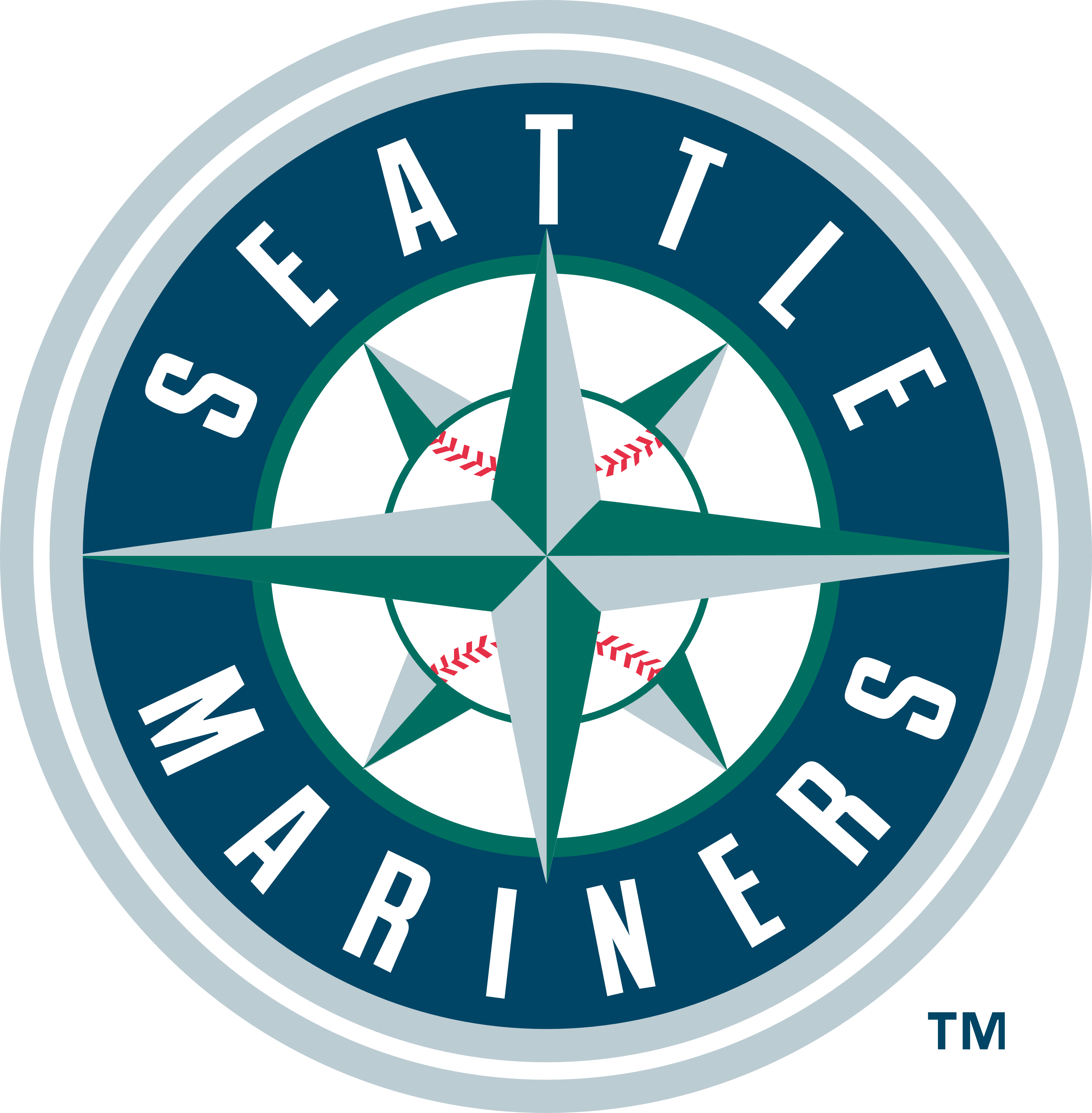 Seattle Mariners Logo (3232x3296), Png Download