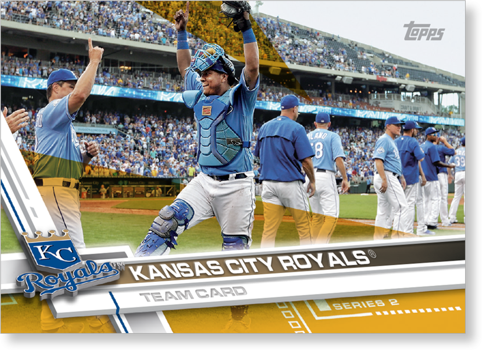 Kansas City Royals 2017 Topps Baseball Series 2 Team - Topps (2000x2000), Png Download