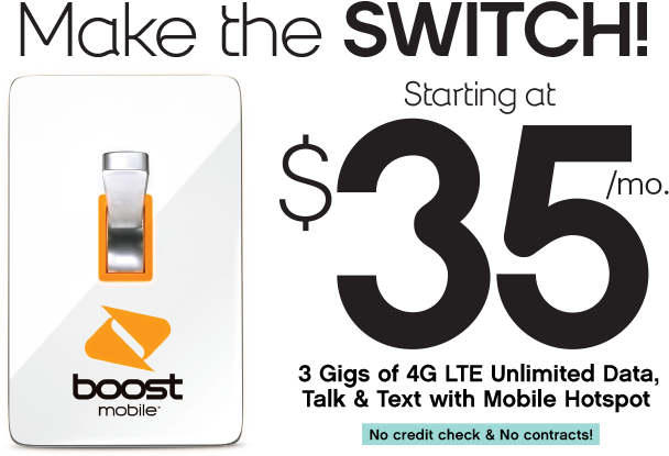 Make The Switch To Boost Mobile - Boost Buddy Ul Listed Ac Adaptor (663x480), Png Download