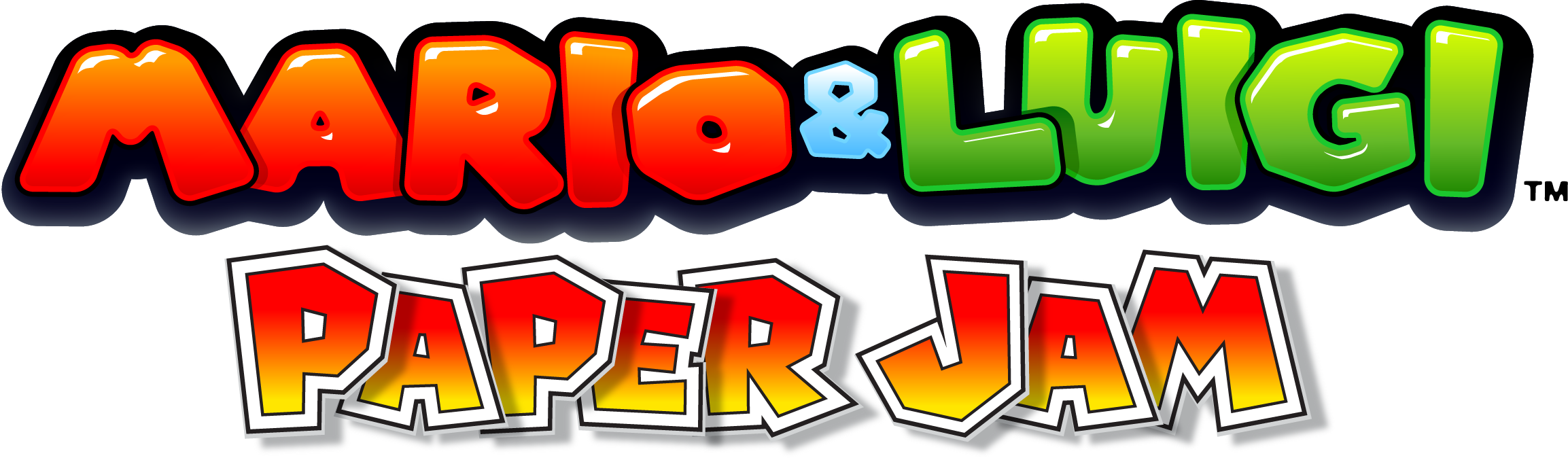 Mario & Luigi - Mario & Luigi Paper Jam Bros. (nintendo 3ds) (2307x677), Png Download