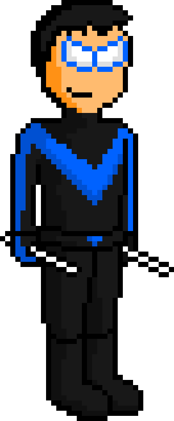 Nightwing Sprite I Made - Lego (340x820), Png Download