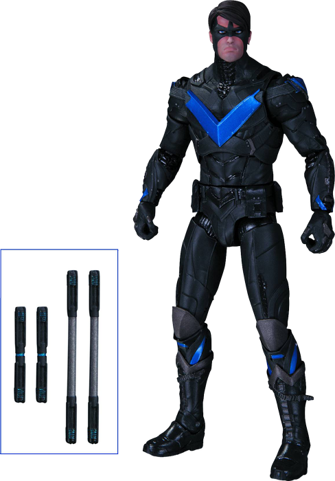 Arkham Knight - Batman Arkham Knight Toys Nightwing (488x700), Png Download