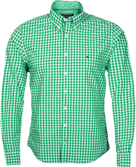 ~tommy Hilfiger Green White Checkered Shirt New York - Tommy Hilfiger Checkered Shirt (600x600), Png Download
