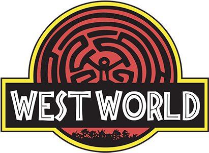 Westworld Jurassic Park Logo (420x480), Png Download