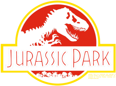 Jurassic Park Classic Logo Men's V Neck T Shirt - Logo De Jurassic World (400x332), Png Download