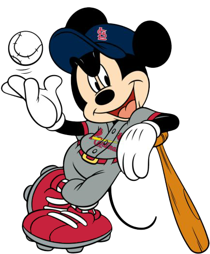 St Louis Cardinals Clip Art - Dodgers Mickey Mouse (452x525), Png Download