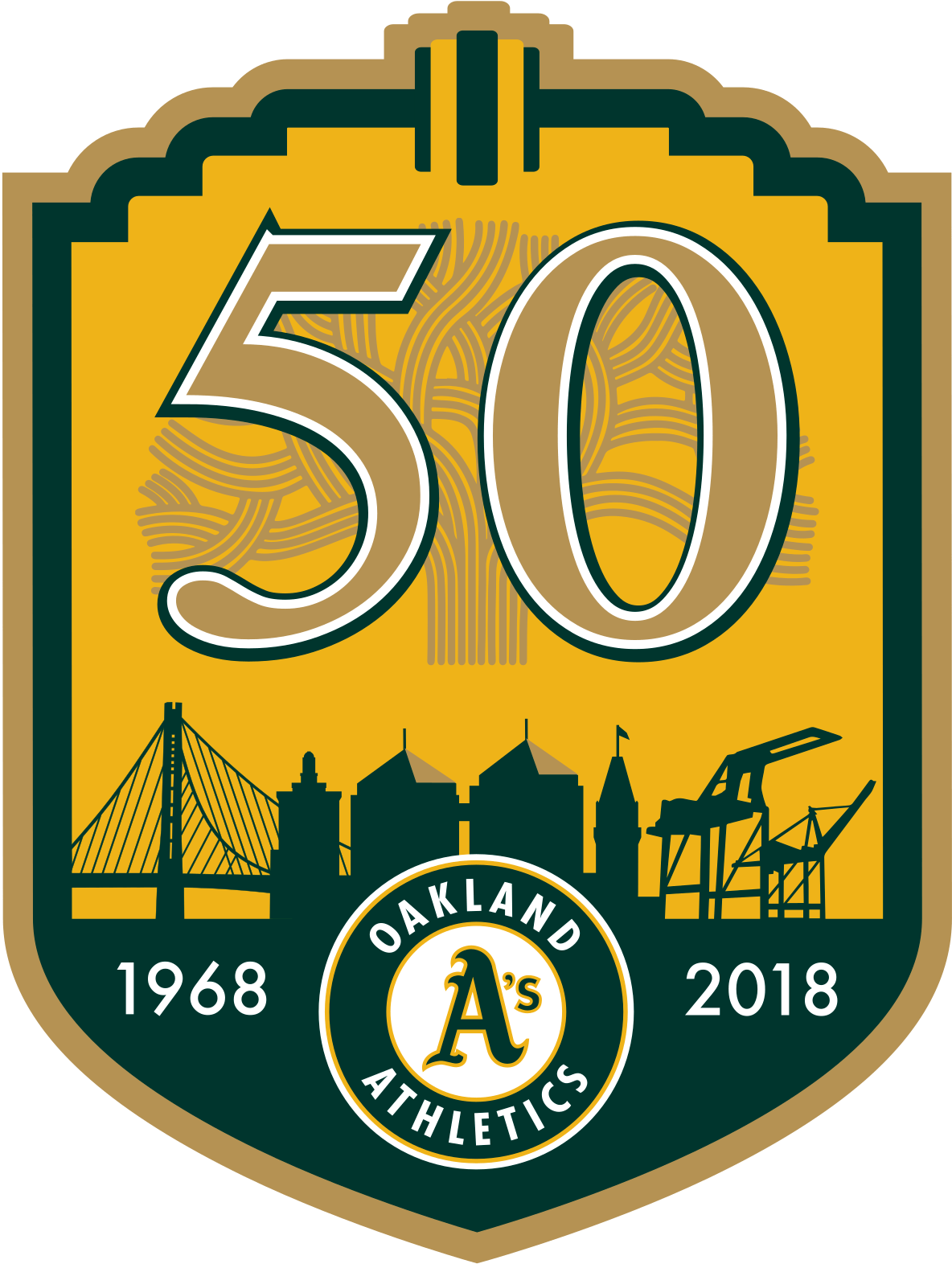 Oakland Athletics 50th Anniversary (1200x1579), Png Download