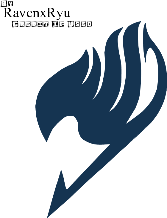 Blue Fairy Tail Symbol Tattoo Design By Ravenxryu - Grey Fairy Tail Symbol (654x798), Png Download