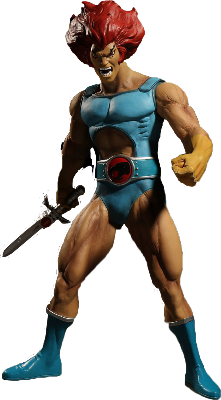 Thundercats - Thundercats 14" Mega Scale Deluxe Edition Lion-o Figure (764x1382), Png Download
