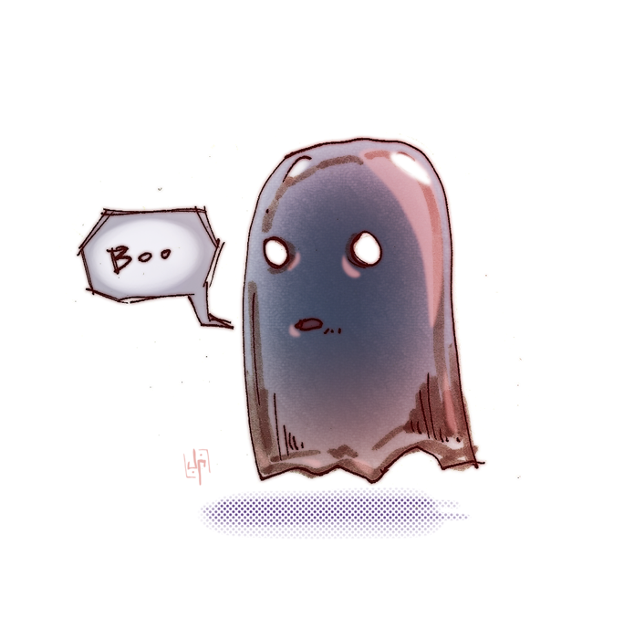 Making Ghosts I'm Running Out Of Ideas - Illustration (695x677), Png Download