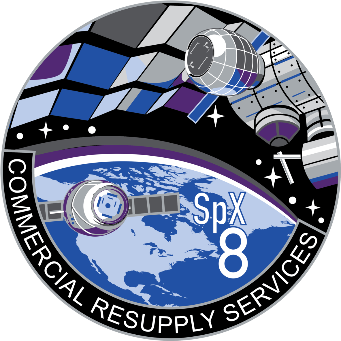 Space X Crs 8 (1200x1200), Png Download