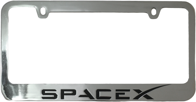 Spacex License Plate Cover - Spacex License Plate (800x800), Png Download