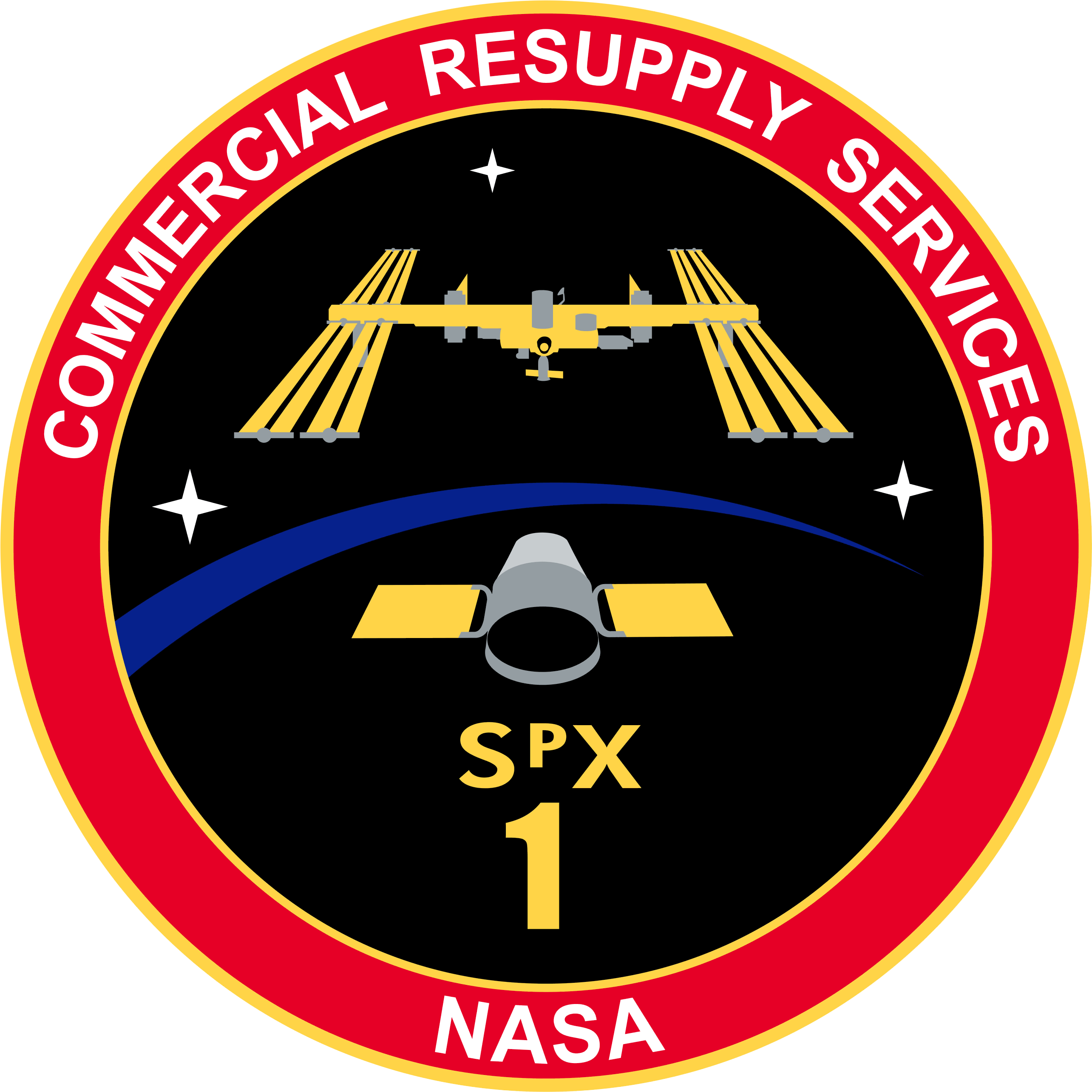 Spacex Crs-1 Patch - Sp X-1 Nasa Throw Blanket (2588x2588), Png Download