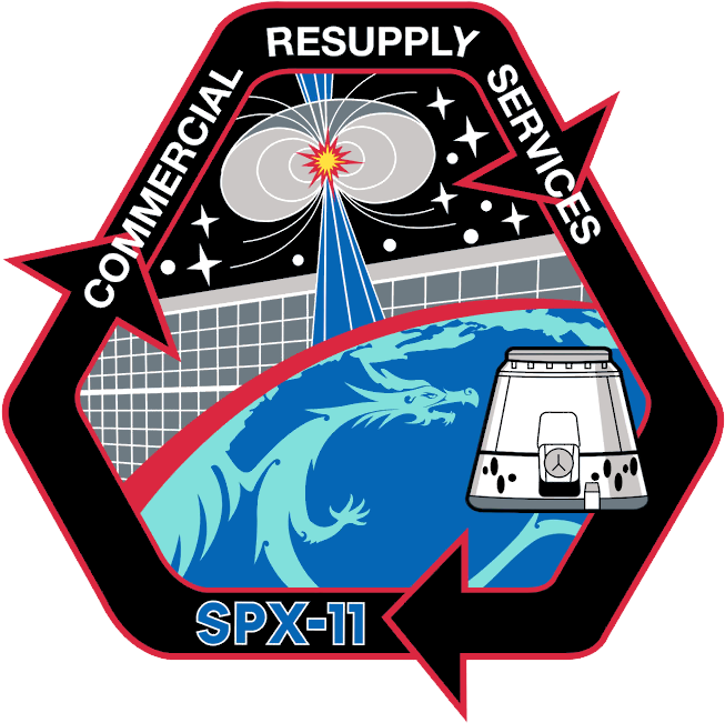Spacex Crs-11 Patch - Crs 11 Mission Patch (662x660), Png Download