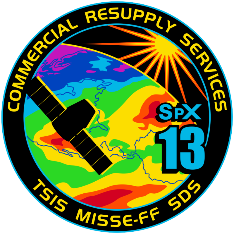 Spacex Crs 13 Mission Patch Image Credit Spacex - Crs 13 Spacex (800x800), Png Download