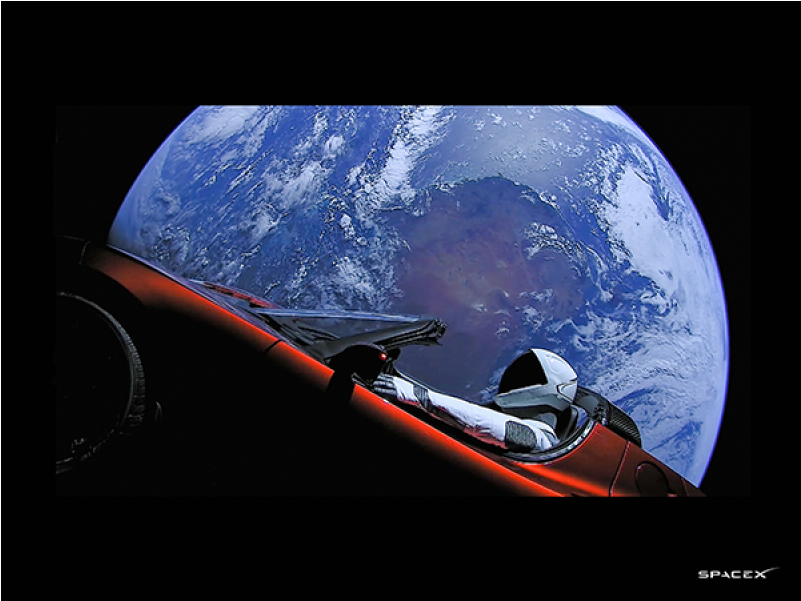 Spacex Fh Poster Pack - Don T Panic Starman (800x800), Png Download
