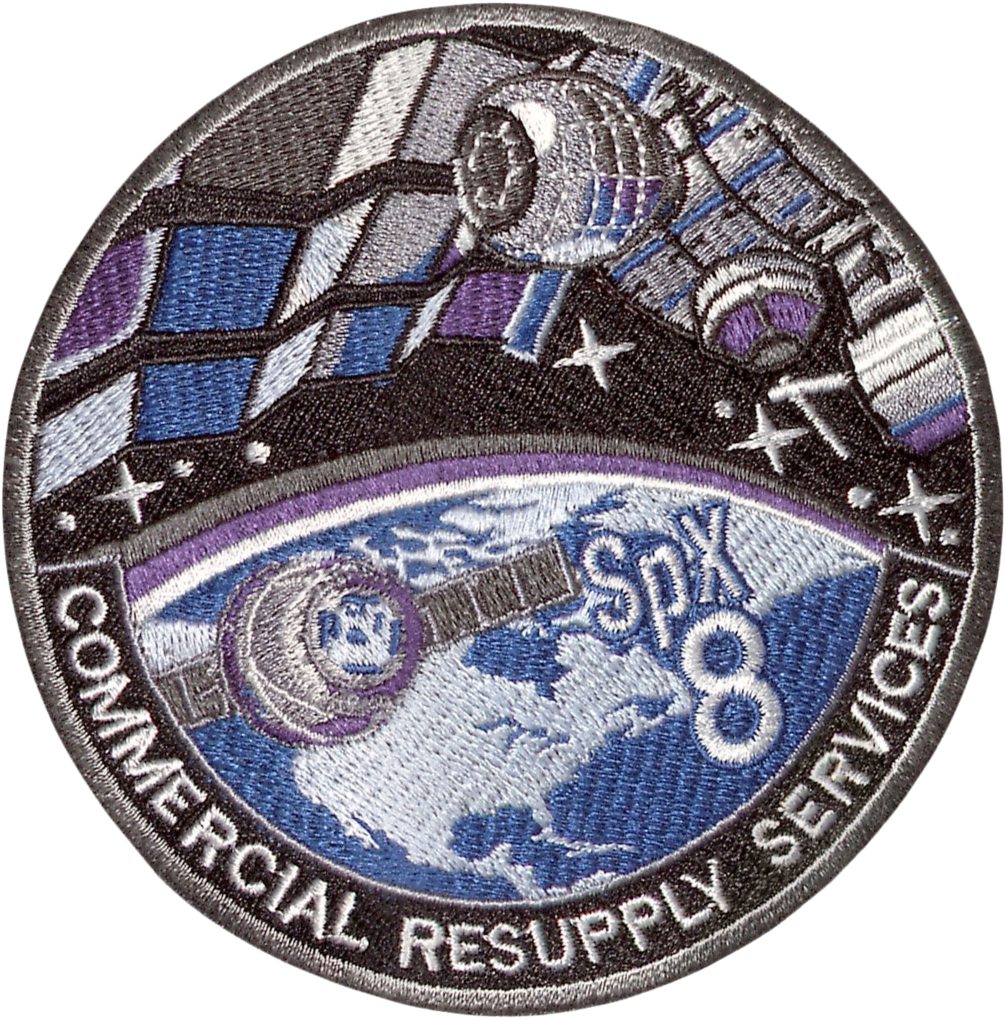 Crs Spacex - Spacex 8 Patch (1011x1024), Png Download
